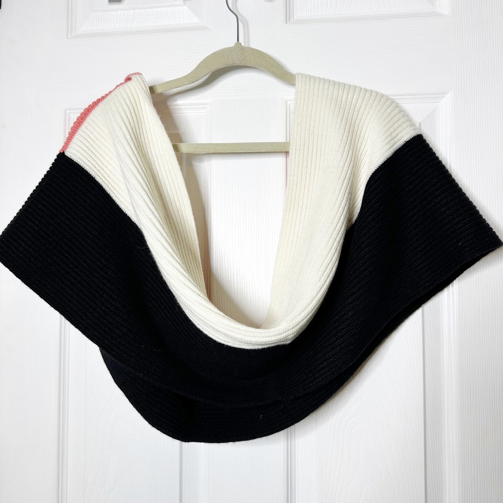 Kate Spade Infinity Scarf Womens OS Wool Blend‎ Ribbed Colorblock EUC - Picture 4 of 5